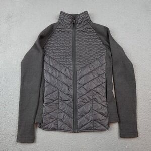 Krimson Klover Jacket Womens Small Black Wool Knit Quilted Zip Front Outdoor